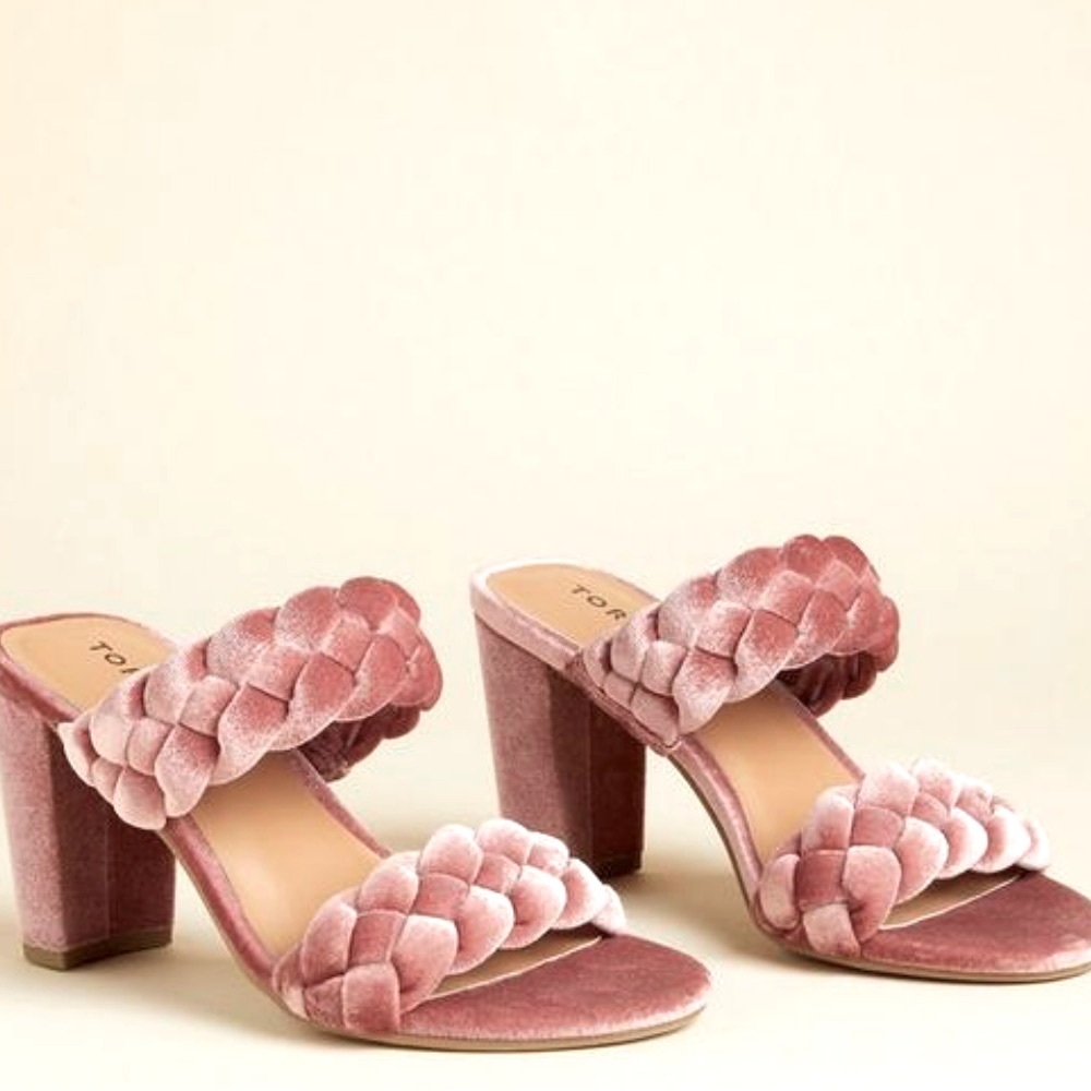 NWT Torrid 8WW Braided Taper Heel Sandal in Mauve Pink